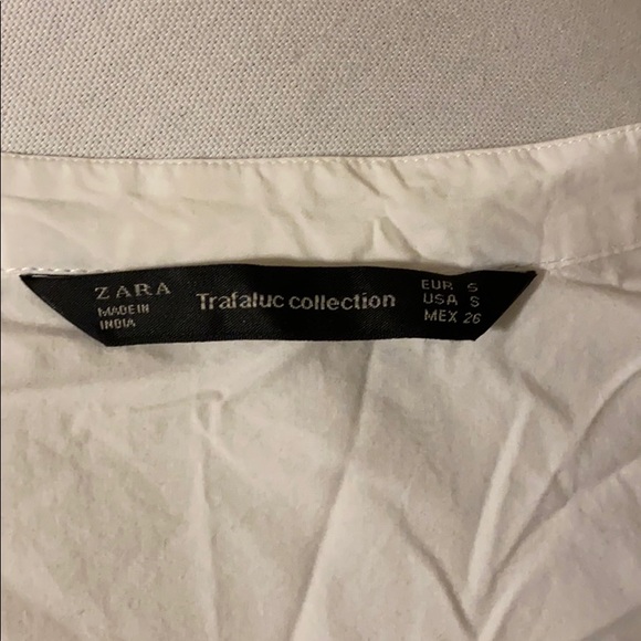 Zara Balloon Sleeve Embroidered Blouse - Picture 6 of 6